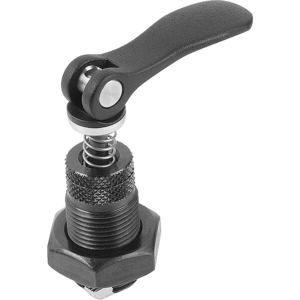 Eccentric Clamping Module D1=M20X1, 5, Form:B Steel, Black, Comp:Aluminum, Comp:Black